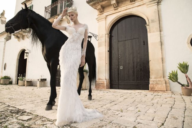 Mauro Lorenzo Fashion Photographer Advertising Campaign studio bridal altamoda handmade diamond cavallo black horse Whitedress Moodboard bridaldesigner luxury sposa artDirector woman pizzo coda duomo lecce puglia