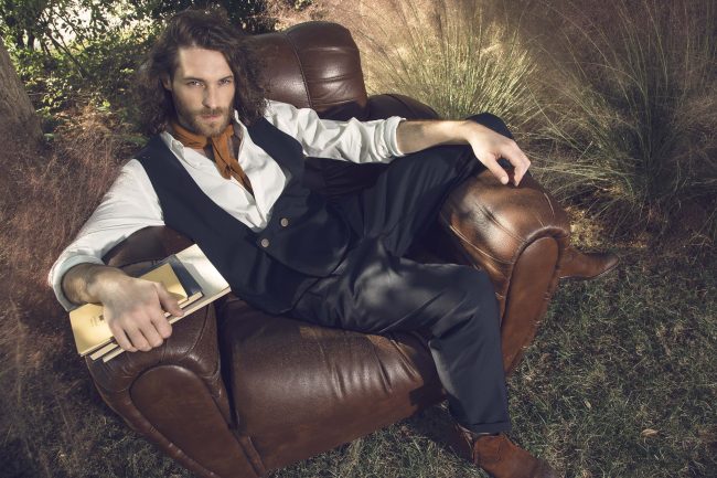 Mauro Lorenzo Fashion Photographer Advertising Campaign suit Hat shirt handmade marsem gentleman rocker lounge chair Moodboard biancoenero flare minimal Inspiration artDirector man nature pants jacket