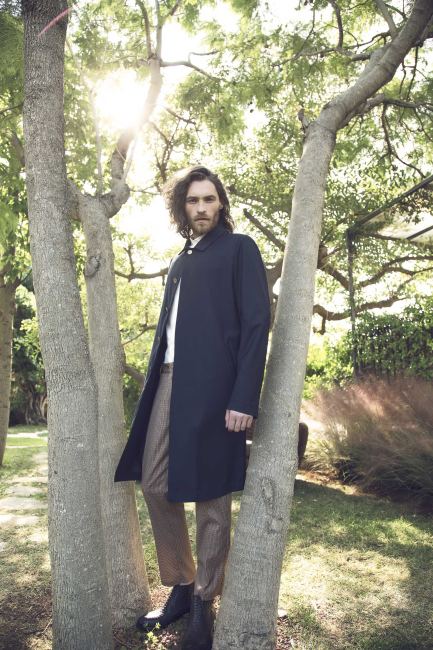 Mauro Lorenzo Fashion Photographer Advertising Campaign suit Hat shirt handmade marsem gentleman rocker lounge chair Moodboard biancoenero flare minimal Inspiration artDirector man nature pants jacket