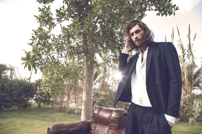 Mauro Lorenzo Fashion Photographer Advertising Campaign suit Hat shirt handmade marsem gentleman rocker lounge chair Moodboard biancoenero flare minimal Inspiration artDirector man nature pants jacket