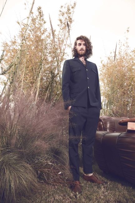 Mauro Lorenzo Fashion Photographer Advertising Campaign suit Hat shirt handmade marsem gentleman rocker lounge chair Moodboard biancoenero flare minimal Inspiration artDirector man nature pants jacket