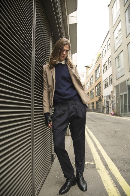 Mauro Lorenzo Fashion Editorial Fashion Photographer man jacket Magazine Agency Management London street  Shooting Brand Marsem model Italian moodboard Inspiration lindberg advertising portobello 