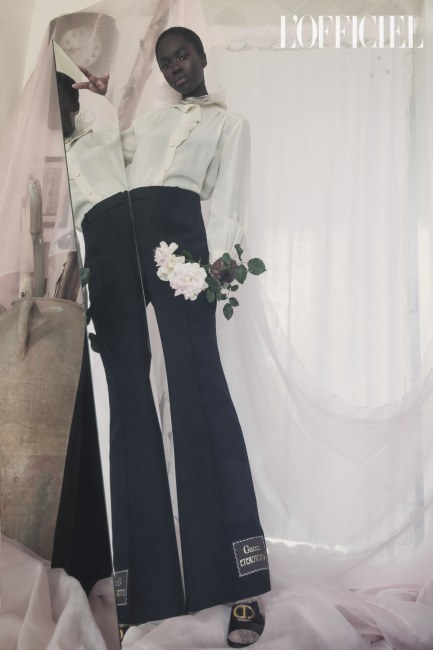 Mauro Lorenzo Fashion Editorial Photographer L'Officiel  Australia The Attico Management Gucci Inspiration Moodboard Saint Laurent Balenciaga Jacquemus Dolce&Gabbana Fendi Pret à porter Haute Couture Flower Lockdown Blackmodel