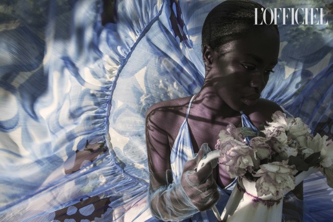 Mauro Lorenzo Fashion Editorial Photographer L'Officiel  Australia The Attico Management Gucci Inspiration Moodboard Saint Laurent Balenciaga Jacquemus Dolce&Gabbana Fendi Pret à porter Haute Couture Flower Lockdown Blackmodel