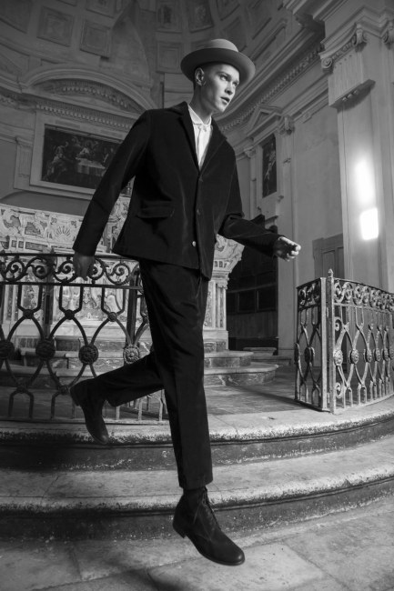 Mauro Lorenzo Fashion Editorial Photographer man jacket Magazine Agency Fall-Winter horse cavallo television Brands Marsem model Italian moodboard Inspiration church  advertising chiesa fashionweek pitti