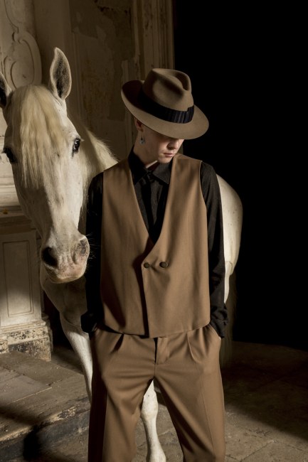 Mauro Lorenzo Fashion Editorial Photographer man jacket Magazine Agency Fall-Winter horse cavallo television Brands Marsem model Italian moodboard Inspiration church  advertising chiesa fashionweek pitti