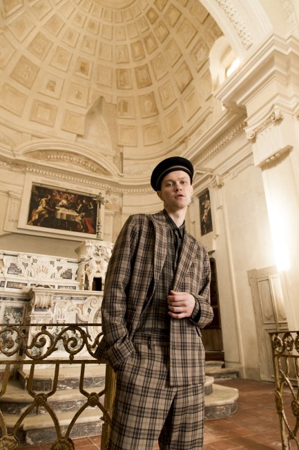 Mauro Lorenzo Fashion Editorial Photographer man jacket Magazine Agency Fall-Winter horse cavallo television Brands Marsem model Italian moodboard Inspiration church  advertising chiesa fashionweek pitti