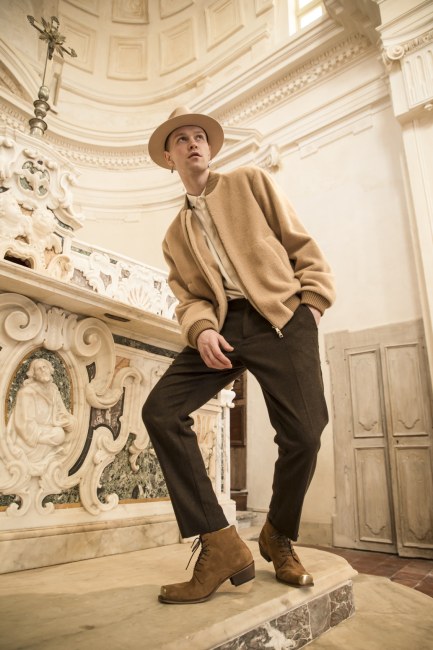 Mauro Lorenzo Fashion Editorial Photographer man jacket Magazine Agency Fall-Winter horse cavallo television Brands Marsem model Italian moodboard Inspiration church  advertising chiesa fashionweek pitti