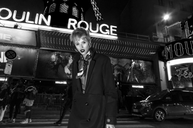 Mauro Lorenzo Fashion Photographer Fashion Editorial e506 Paris Model Set Shooting Colours Trend Deconstruction Brand Street Larisa Tafili Management Artist Paris Parigi Urban Moulin Rouge Mood Agency 