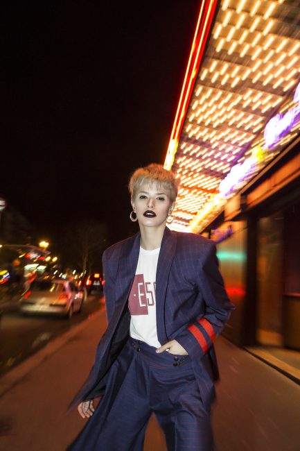 Mauro Lorenzo Fashion Photographer Fashion Editorial e506 Paris Model Set Shooting Colours Trend Deconstruction Brand Street Larisa Tafili Management Artist Paris Parigi Urban Moulin Rouge Mood Agency 