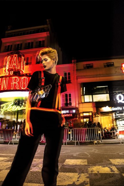 Mauro Lorenzo Fashion Photographer Fashion Editorial e506 Paris Model Set Shooting Colours Trend Deconstruction Brand Street Larisa Tafili Management Artist Paris Parigi Urban Moulin Rouge Mood Agency 