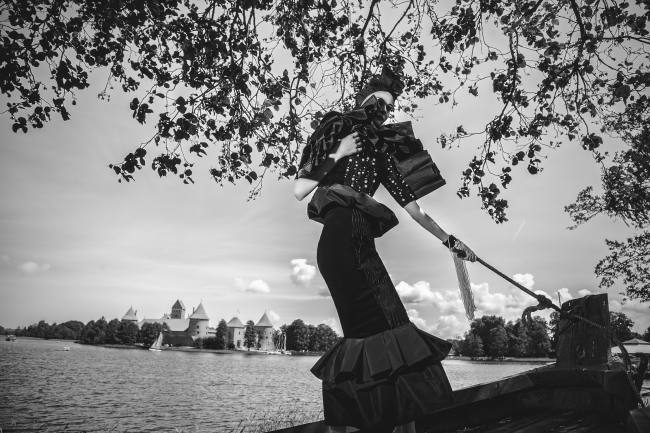 Mauro Lorenzo Fashion Photographer Editorial Haute Couture Black Deconstruction Vilnius Lake 3D