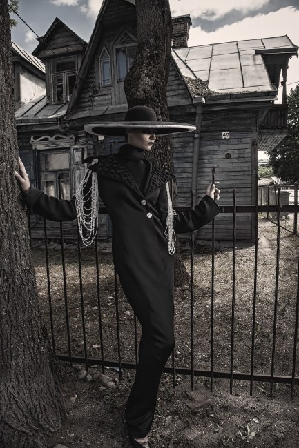 Mauro Lorenzo Fashion Photographer Editorial Haute Couture Black Deconstruction Vilnius Lake 3D