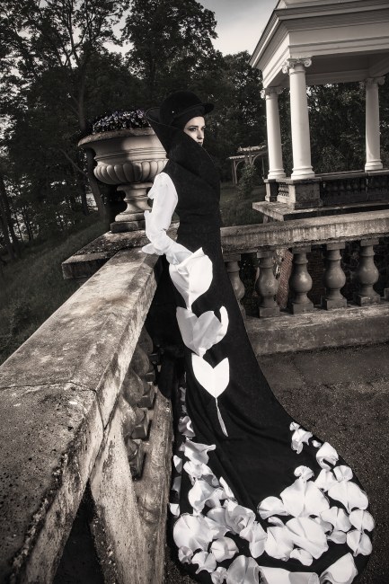 Mauro Lorenzo Fashion Photographer Editorial Haute Couture Black Deconstruction Vilnius Lake 3D