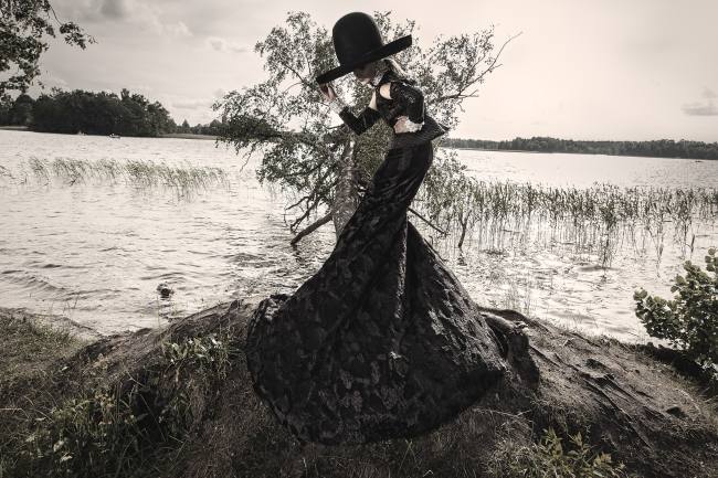 Mauro Lorenzo Fashion Photographer Editorial Haute Couture Black Deconstruction Vilnius Lake 3D