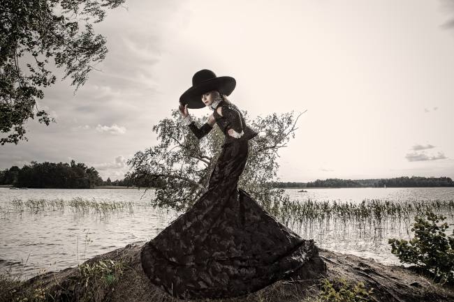 Mauro Lorenzo Fashion Photographer Editorial Haute Couture Black Deconstruction Vilnius Lake 3D