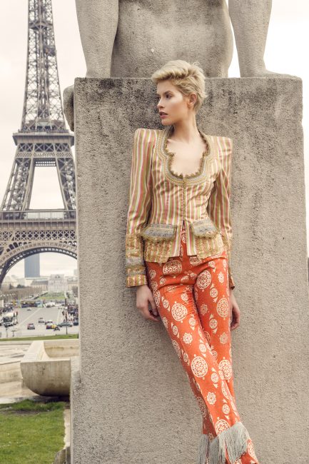 Mauro Lorenzo Fashion Photographer Fashion Editorial Officiel Baltics Lofficiel Magazine Top Brand Haute Couture Dior Versace Lacroix Moschino Hat Parigi Paris Tour Eiffel Colour Inspiration Jacket Street Urban Movement France 