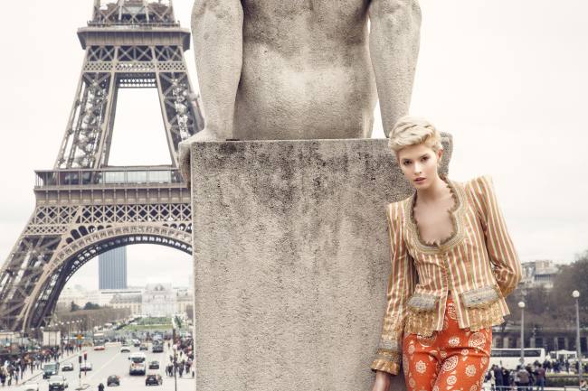 Mauro Lorenzo Fashion Photographer Fashion Editorial Officiel Baltics Lofficiel Magazine Top Brand Haute Couture Dior Versace Lacroix Moschino Hat Parigi Paris Tour Eiffel Colour Inspiration Jacket Street Urban Movement France 